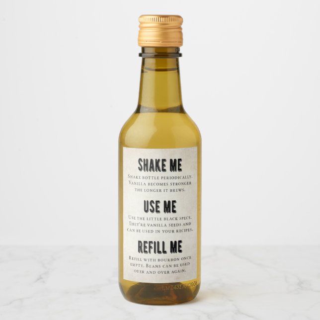 Vanilla Extract Label - bourbon VE-002_05b (Front)