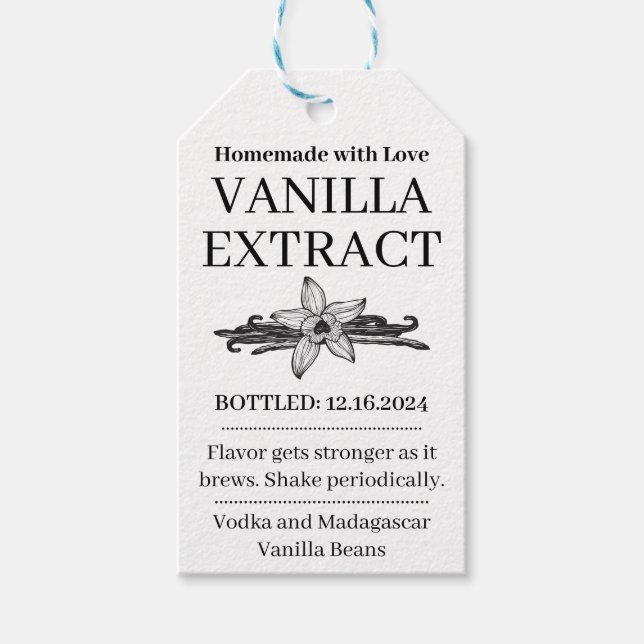 Vanilla Extract Modern Label Sticker V4 (Front)