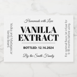 Vanilla Extract Modern Label Sticker VAF2rt