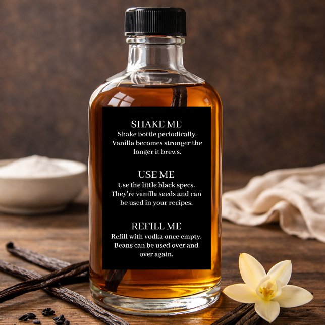 Vanilla Extract Modern Label Sticker VE106tr (Creator Uploaded)