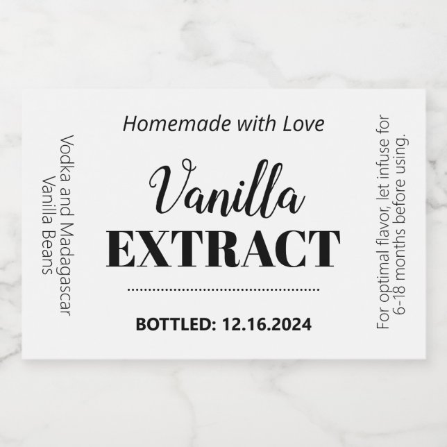 Vanilla Extract Modern Label Sticker VLL1rt (Single Label)