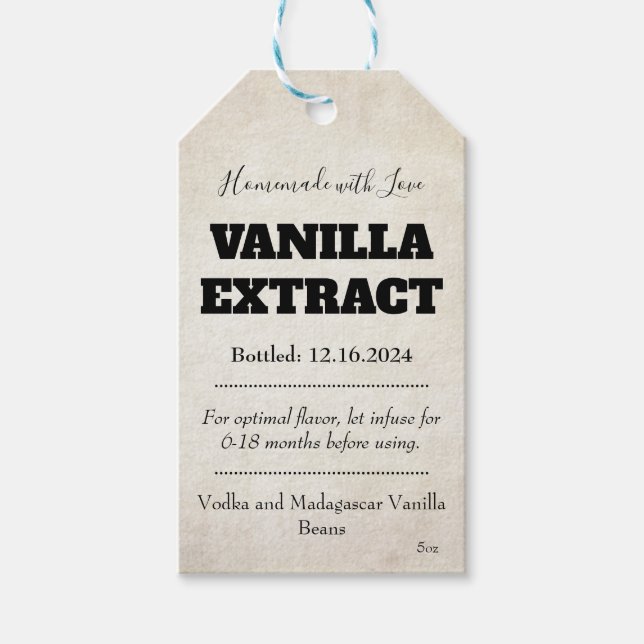 Vanilla Extract Modern Tag ASOv1trbk (Front)