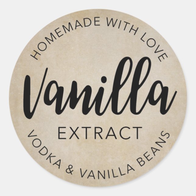 Vanilla Extract VE001_04rd Classic Round Sticker (Front)