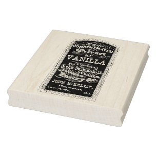 Vanilla Extract - Vintage Apothecary Ad Rubber Stamp