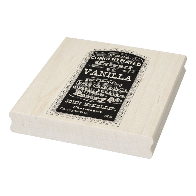 Vanilla Extract - Vintage Apothecary Ad Rubber Stamp (Stamp)