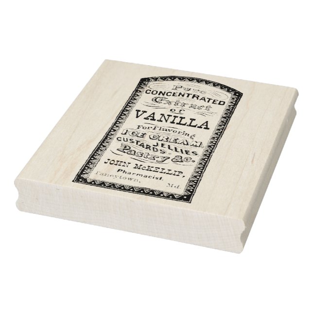 Vanilla Extract - Vintage Pharmacy Ad Rubber Stamp (Stamp)