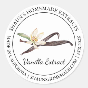 Vanilla Extrait étiquette moderne