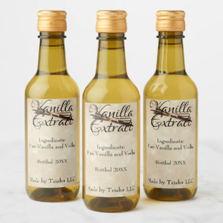 Vanilla Extrait Étiquette personnalisé