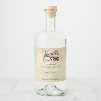 Vanilla Extrait Étiquette personnalisé