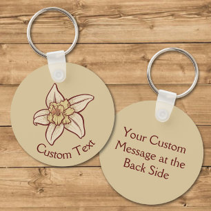 Vanilla Flower Icon Keychain