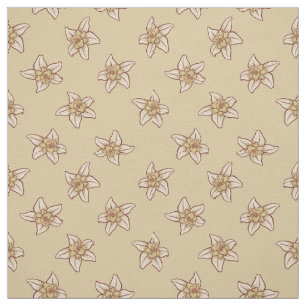 Vanilla Flower Pattern Fabric