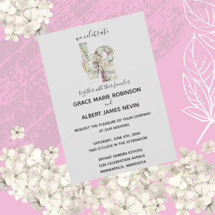 Vanilla fraises Hydrangeas Faire-part de mariage