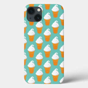 Vanilla Ice Cream Cone Pattern iPhone 13 Case