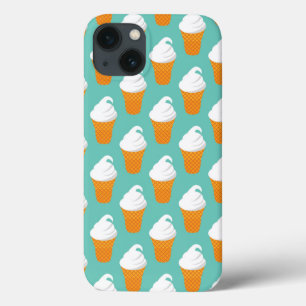 Vanilla Ice Cream Cone Pattern iPhone 13 Case