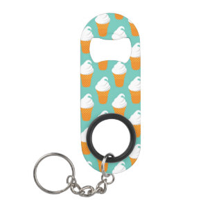 Vanilla Ice Cream Cone Pattern Mini Bottle Opener