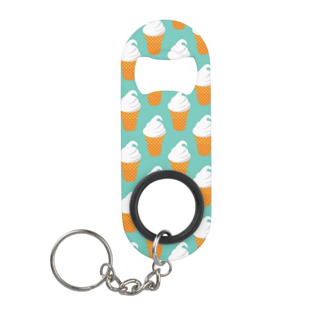 Vanilla Ice Cream Cone Pattern Mini Bottle Opener (Front)