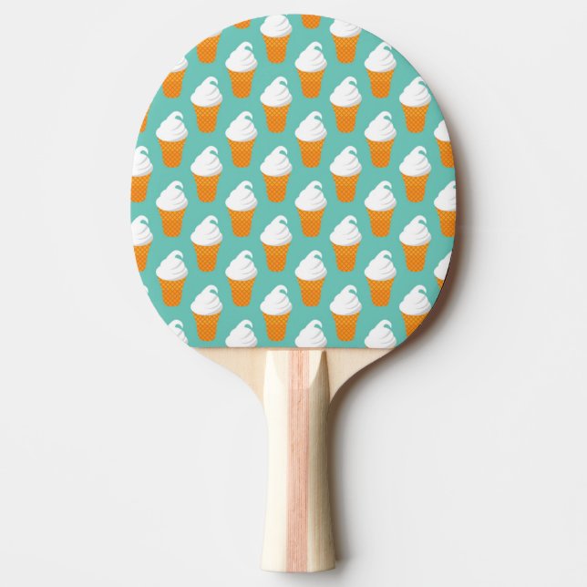 Vanilla Ice Cream Cone Pattern Ping Pong Paddle (Front)