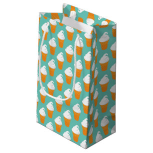 Vanilla Ice Cream Cone Pattern Small Gift Bag