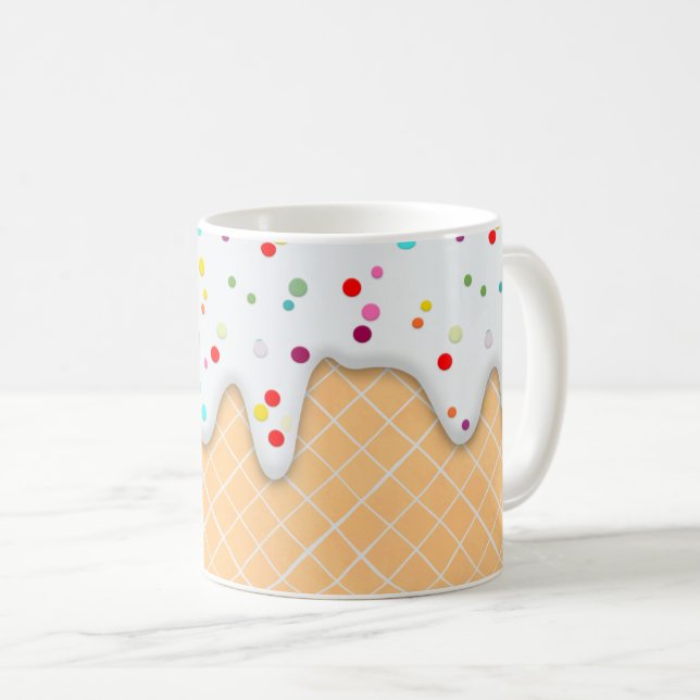 Vanilla Ice Cream Drip Coffee Mug (Front Right)