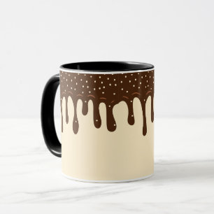 Vanilla Ice Cream,Melted Choco Topping Sprinkles Mug