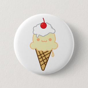 vanilla icecream 2 inch round button