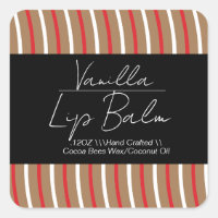 Vanilla Lip Balm Peppermint Swirls Packaging 