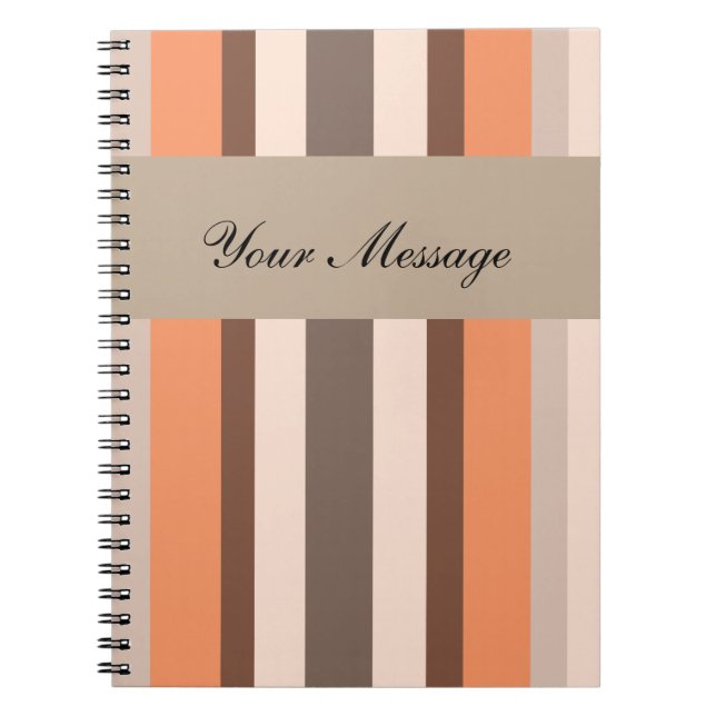 Vanilla Melon  Stripes Notebook (Front)