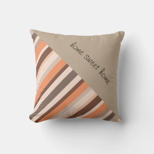 Vanilla Melon  Stripes Throw Pillow