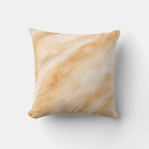Vanilla Milkshake Marble Texture Throw Pillow