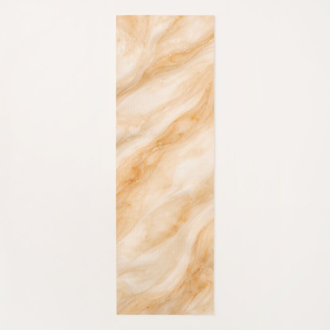 Vanilla Milkshake Marble Texture Yoga Mat (Front)