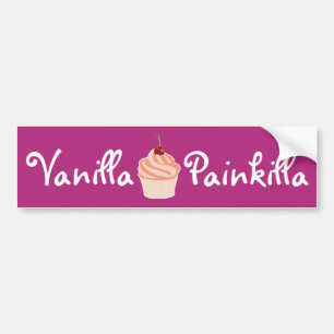 Vanilla Painkilla Humourous Cupcake Customizable Bumper Sticker