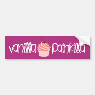 Vanilla Painkilla   Humourous Cupcake Customizable Bumper Sticker