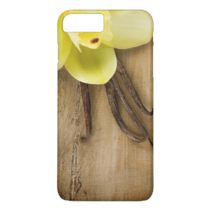 Vanilla Pods and Flower over Wooden Background iPhone 8 Plus/7 Plus Case