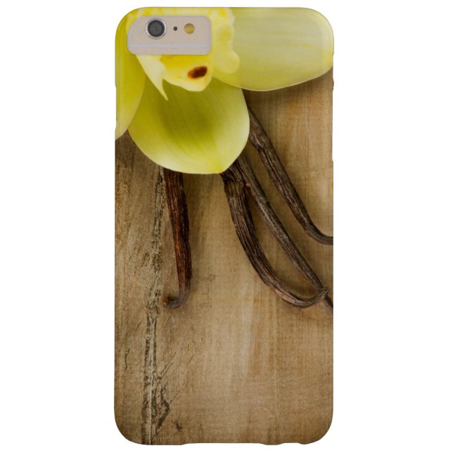 Vanilla Pods and Flower over Wooden Background Case-Mate iPhone Case (Back)