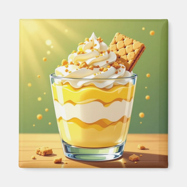 Vanilla Pudding and Whipped Cream Parfait  Magnet (Front)