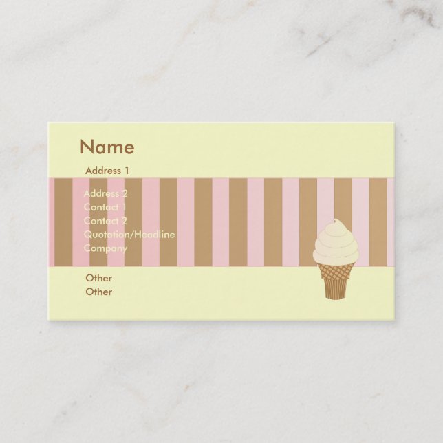 Vanilla Soft Serve Business Card (Front)