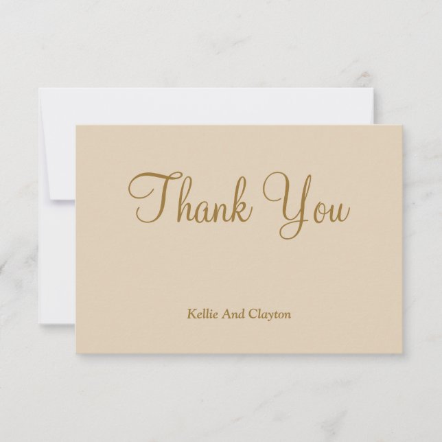 Vanilla Thank-You Cartes (Devant)