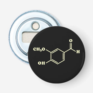 Vanilla Vanillin Molecular Chemical Formula Bottle Opener