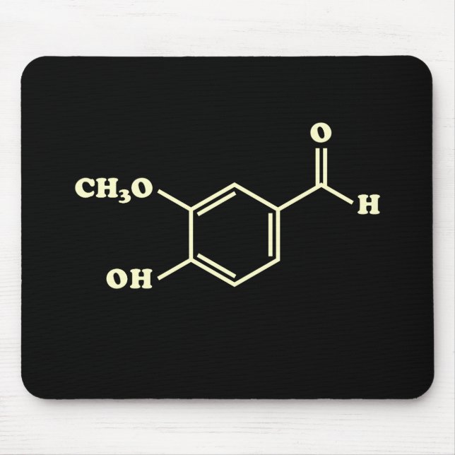Vanilla Vanillin Molecular Chemical Formula Mouse Pad (Front)