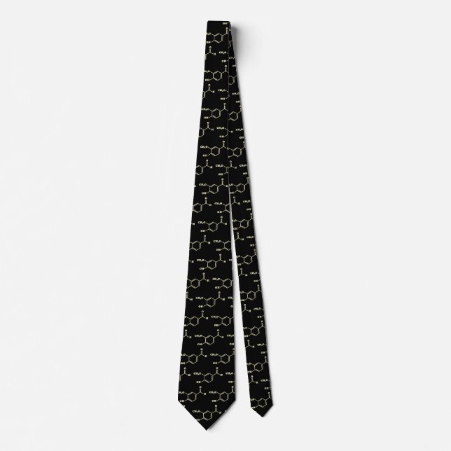 Vanilla Vanillin Molecular Chemical Formula Tie (Front)