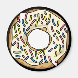Vanilla with Sprinkles Doughnut Magnet