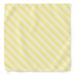 Vanilla Yellow Stripes Trendy Elegant Template Bandana