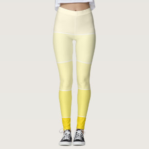 Vanilla Yellow White Template Elegant Modern Leggings