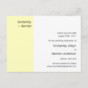 Vanille "Duo" Enregistrer la date Carte postale