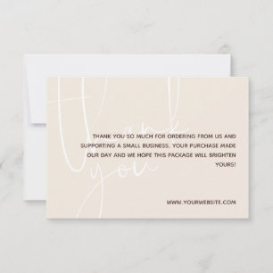 Vanille et Merci Brown de script blanc pour comman