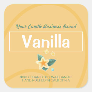 Vanille Jaune Style Soy Moderne Bougies Étiquette