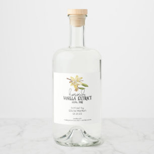 Vanille maison Extrait Étiquette de nourriture et