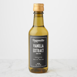 Vanille maison Extrait Étiquette de nourriture et