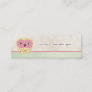 Vanille rose Chouette citron Affaires Carte mince