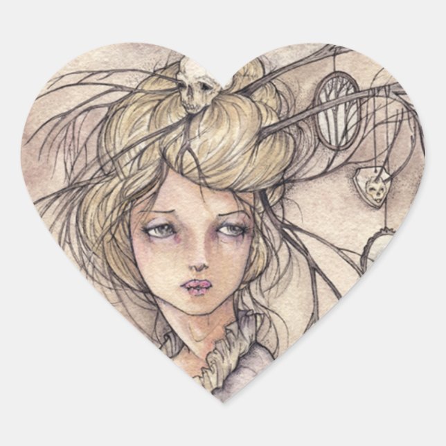 Vanitas Heart Sticker (Front)